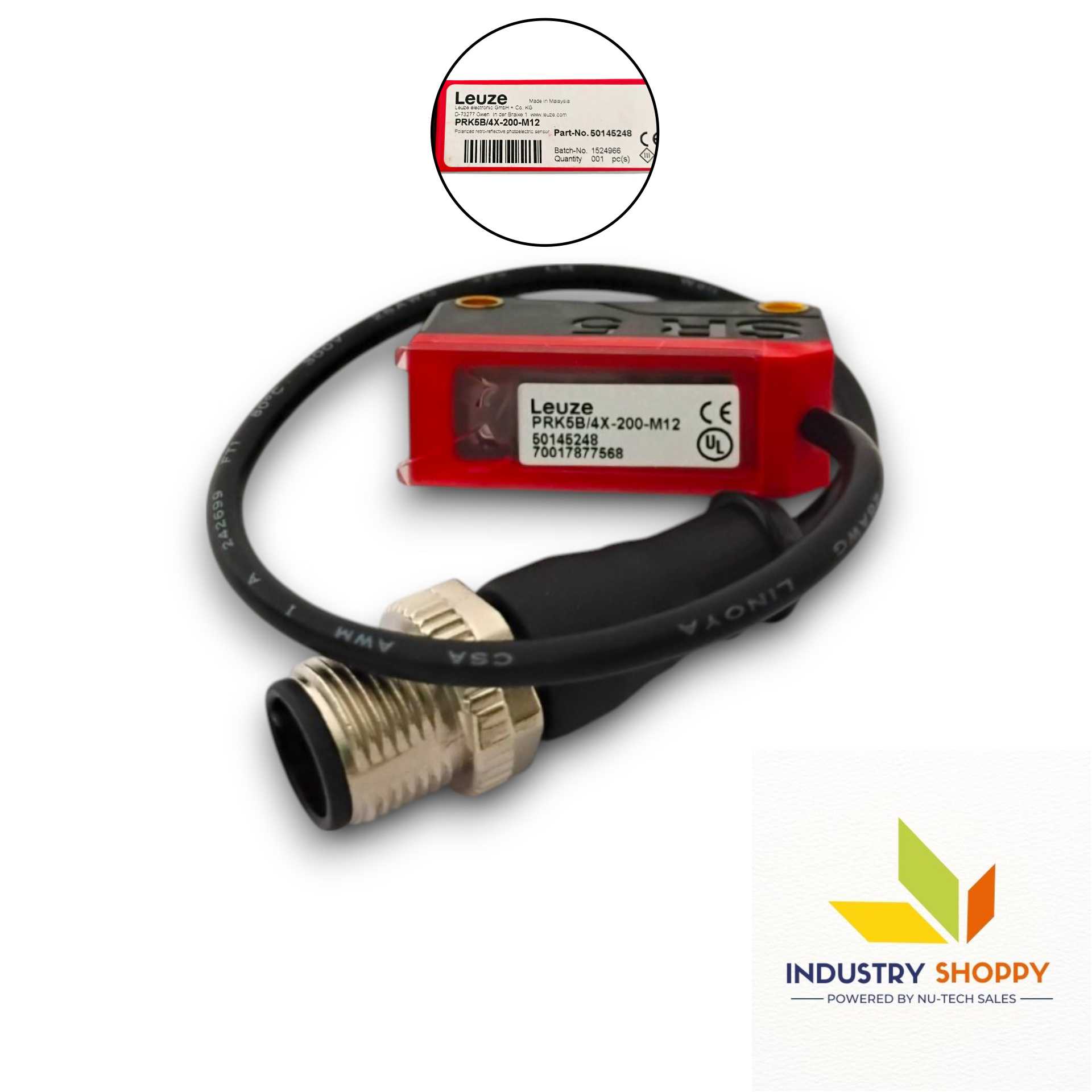 Leuze PRK5B/4X-200-M12 Photoelectric Sensor Leuze PRK5B/4X-200-M12 Photoelectric Sensor